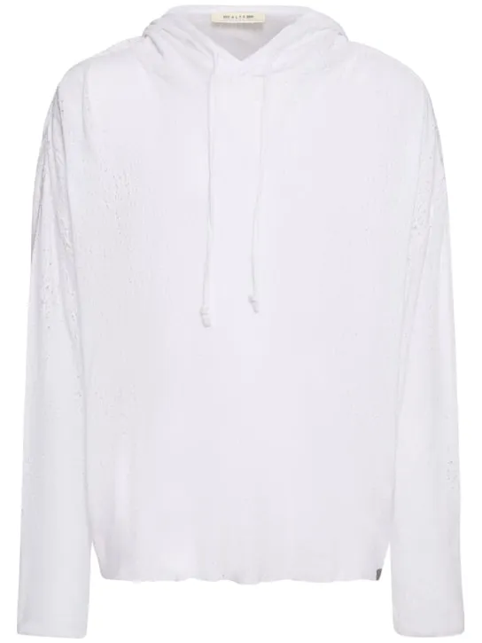 1017 Alyx 9sm   Destressed cotton hoodie 