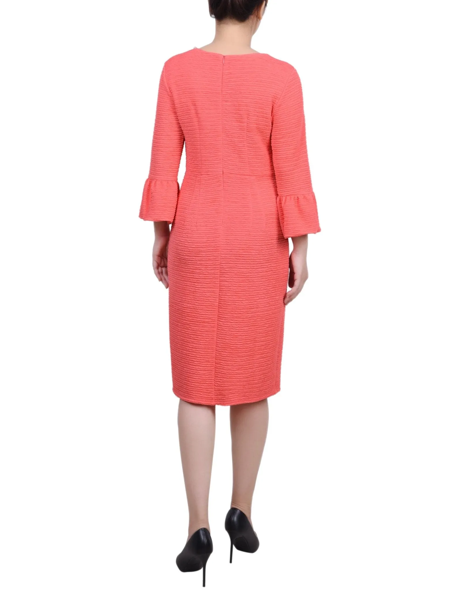 3/4 Length Pearl Detail Dress - Petite