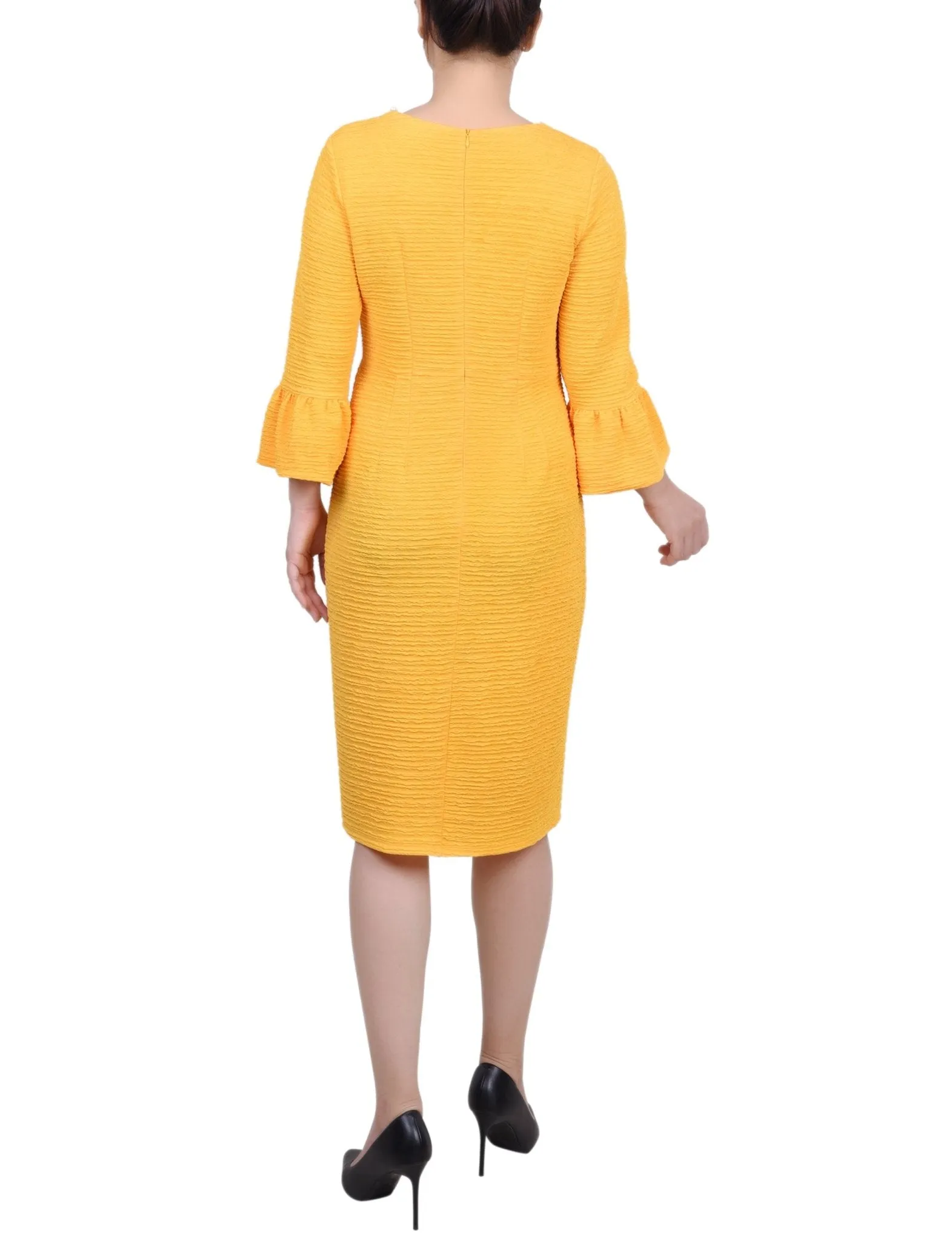 3/4 Length Pearl Detail Dress - Petite