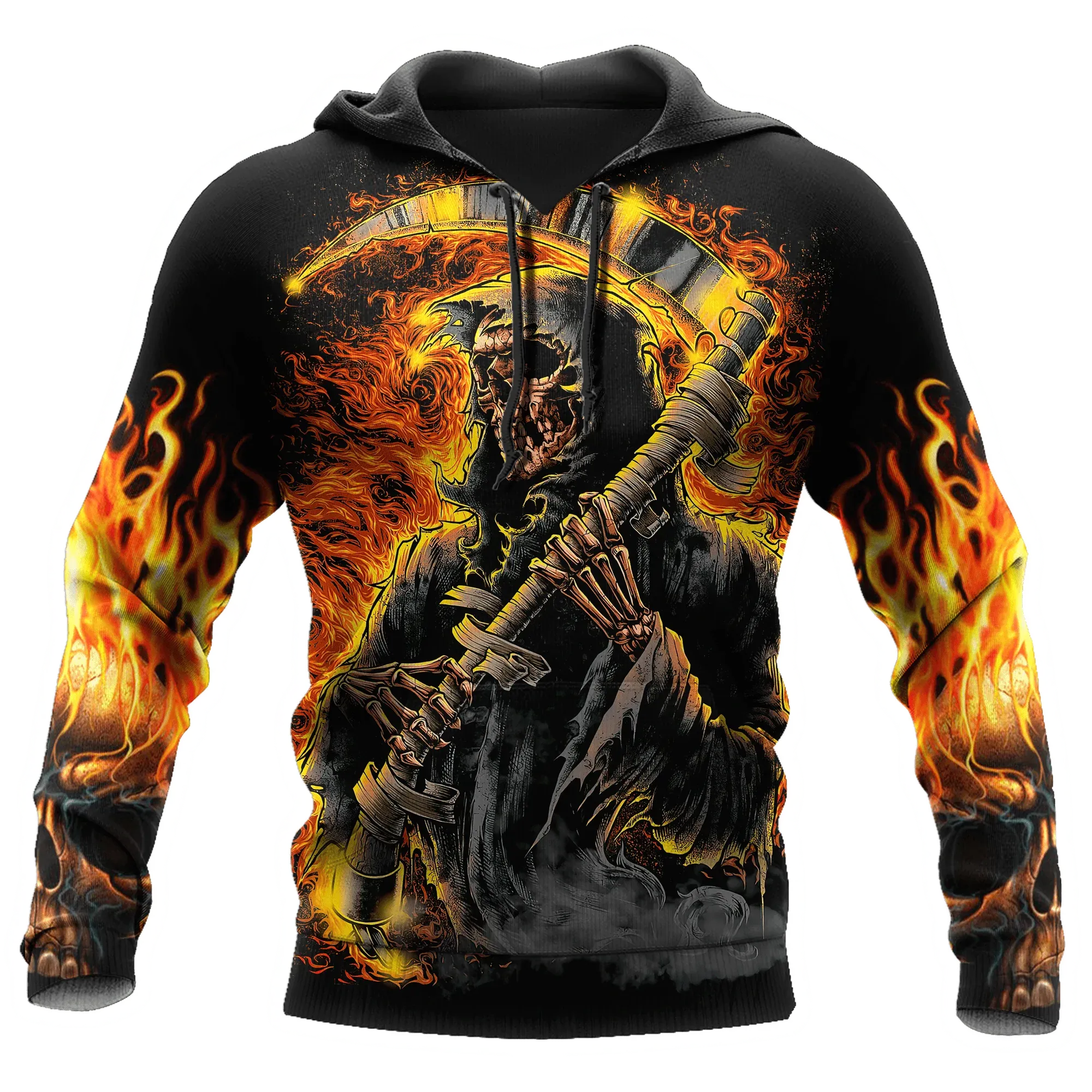 3D Full Print Devil Death On Hoodies, Skull With Hoodie, Skeletion Hoodies