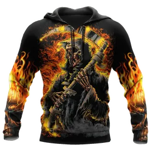3D Full Print Devil Death On Hoodies, Skull With Hoodie, Skeletion Hoodies