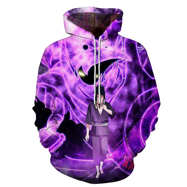 3D PRINT HOODIE WITH ANIME SERIES Print