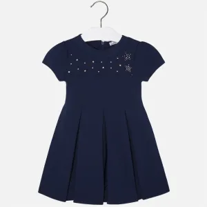 4923E Girl short sleeve ponte knit dress