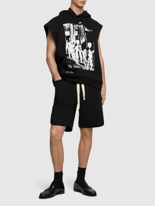 After Pray   Sleeveless printed hoodie 