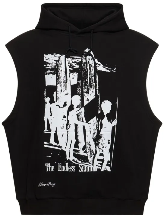 After Pray   Sleeveless printed hoodie 