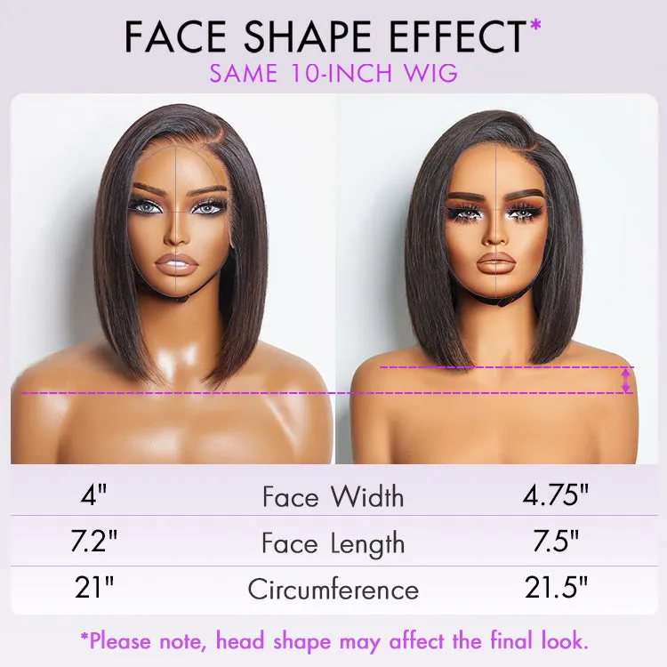 AiryFit Scalp Care Wigs | Silky Blunt Cut Bob Snugfit Glueless Minimalist HD Lace Short Wig Pre-Cut Lace