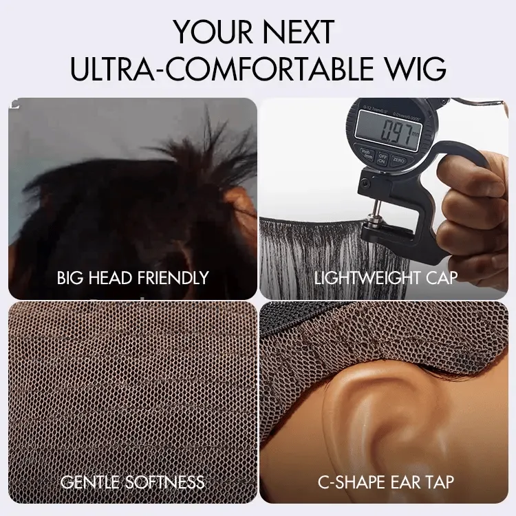 AiryFit Scalp Care Wigs | Silky Blunt Cut Bob Snugfit Glueless Minimalist HD Lace Short Wig Pre-Cut Lace