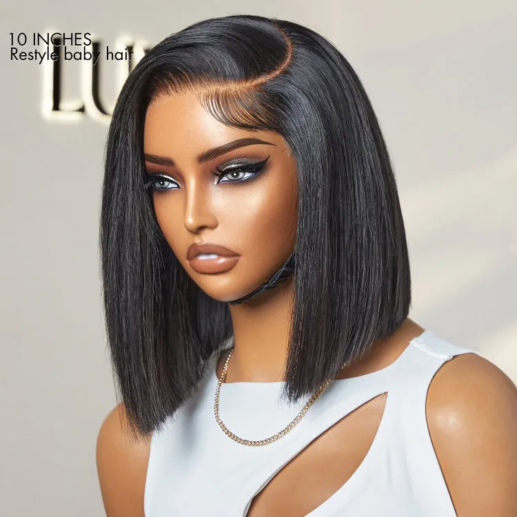 AiryFit Scalp Care Wigs | Silky Blunt Cut Bob Snugfit Glueless Minimalist HD Lace Short Wig Pre-Cut Lace