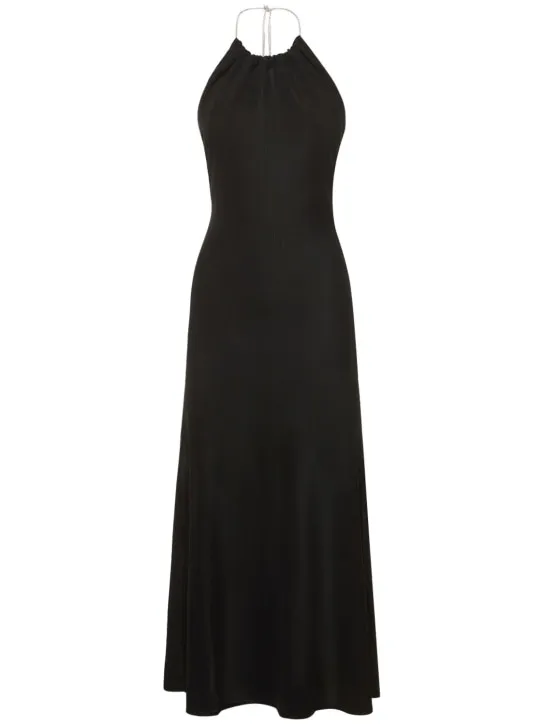 Alexandre Vauthier   Viscose knit halter neck long dress 