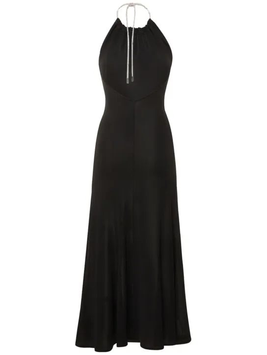 Alexandre Vauthier   Viscose knit halter neck long dress 