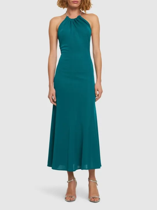 Alexandre Vauthier   Viscose knit halter neck long dress 