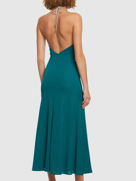 Alexandre Vauthier   Viscose knit halter neck long dress 