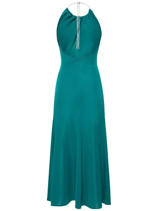 Alexandre Vauthier   Viscose knit halter neck long dress 