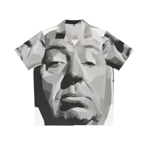 Alfred Hitchcock Geometric Graphic Hawaiian Shirt - Movie Inspired