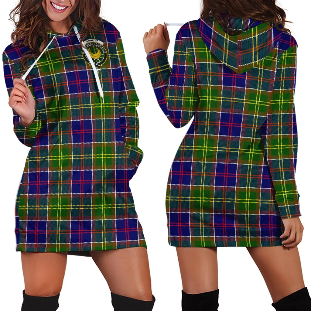 Arnott Tartan Hoodie Dress with Family Crest