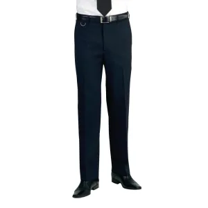 BA052-34 Brook Taverner Mens Short Leg Mars Black Waiting Trousers Size 34"