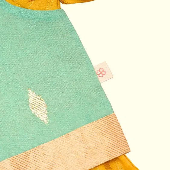 Baby Boy Cotton Kurta, Bundi & Pant Set - Ambar