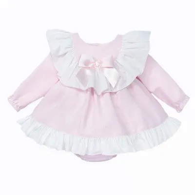 Baby Pink Puff Bow Dress