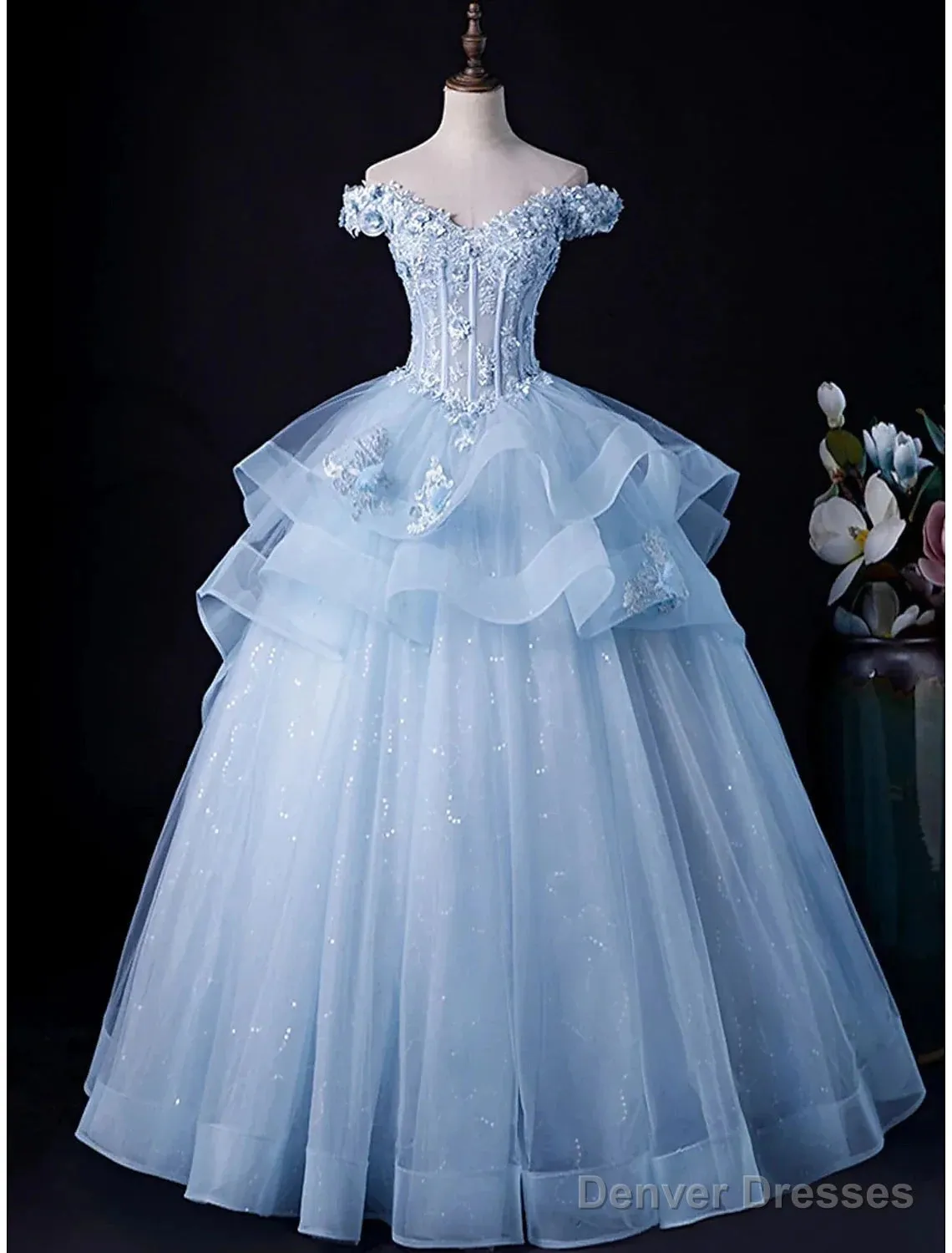 Ball Gown Evening Gown Minimalist Dress Formal Wedding Guest Floor Length Sleeveless Off Shoulder Tulle Backless With Pleats Appliques
