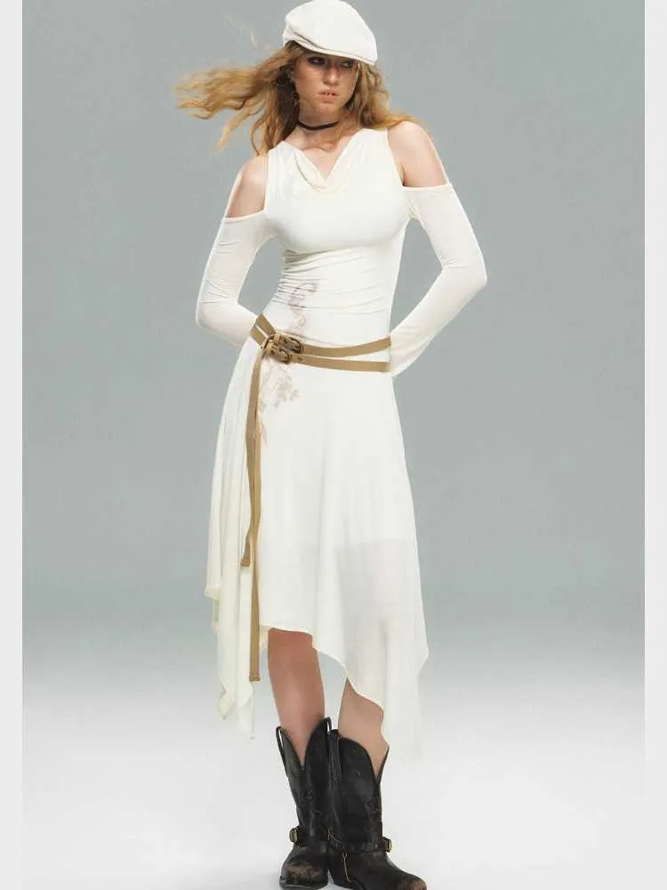 Beige knit dress【s0000010590】