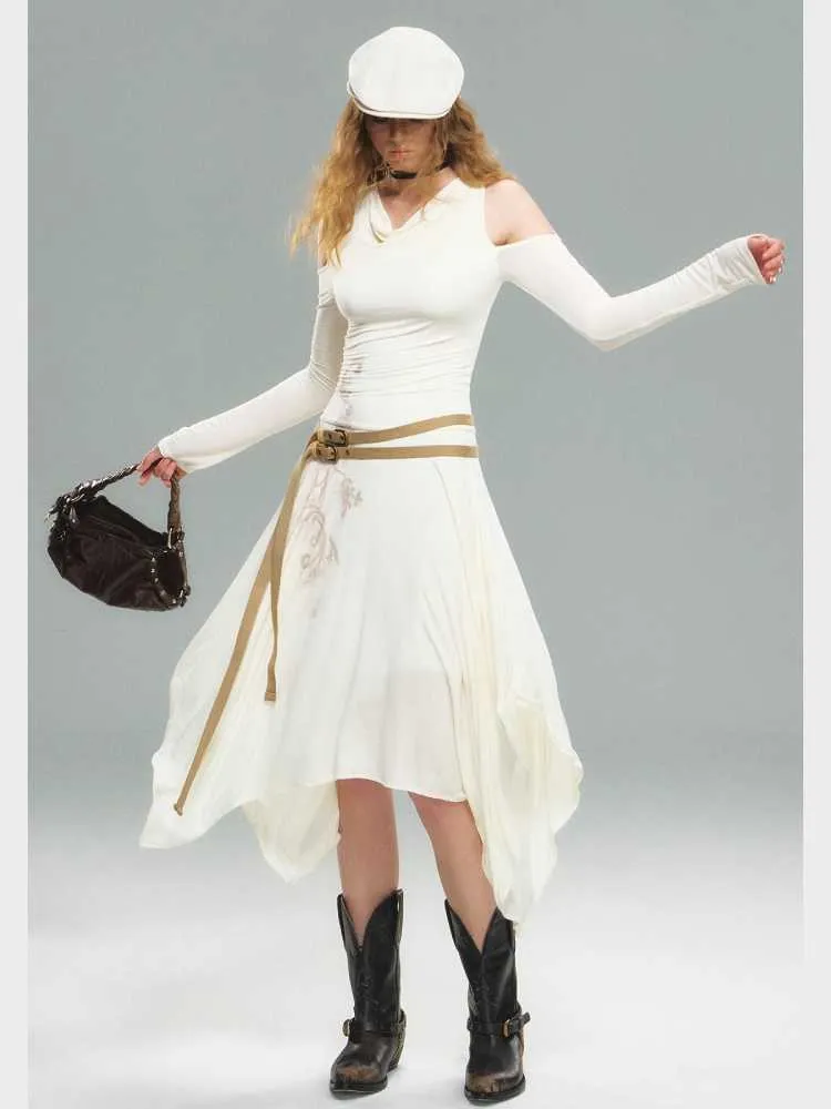 Beige knit dress【s0000010590】