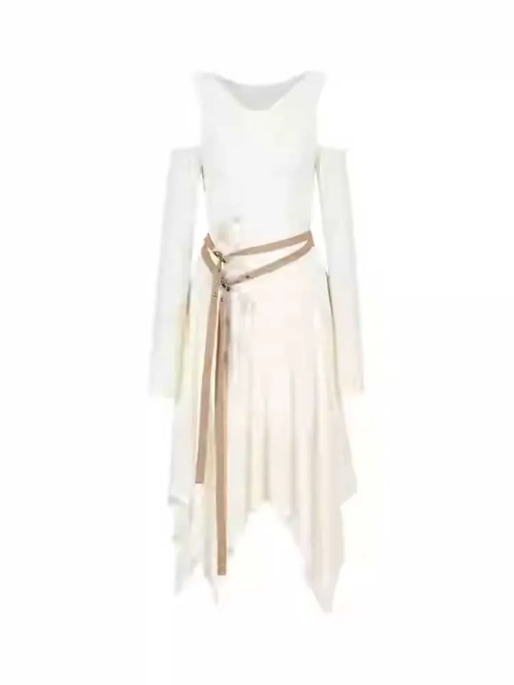 Beige knit dress【s0000010590】