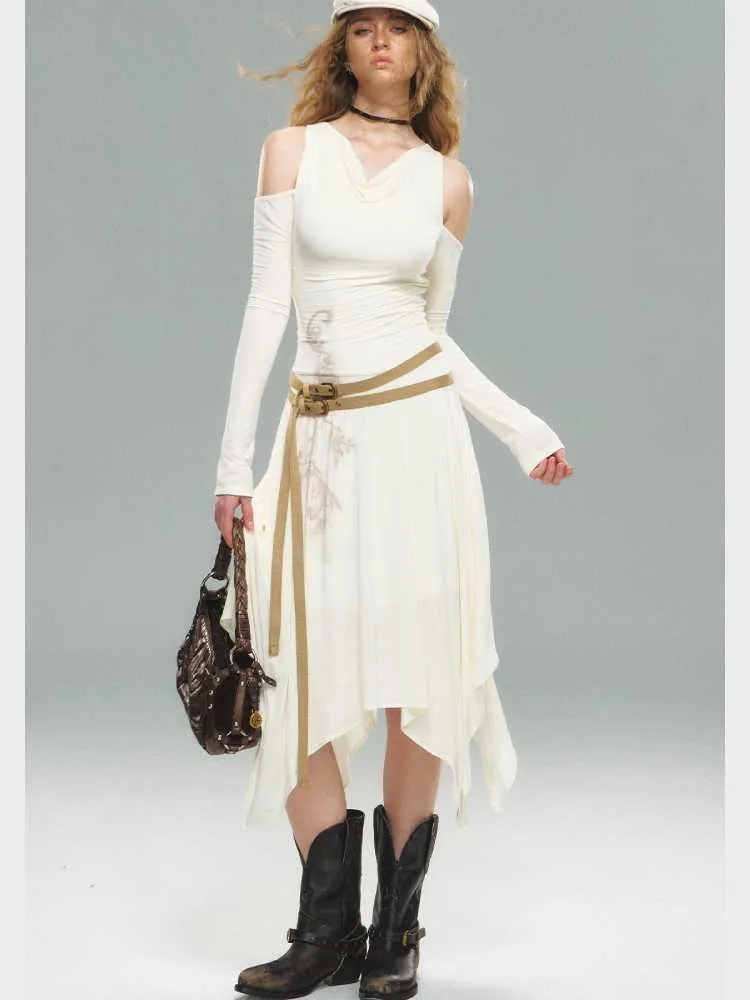 Beige knit dress【s0000010590】