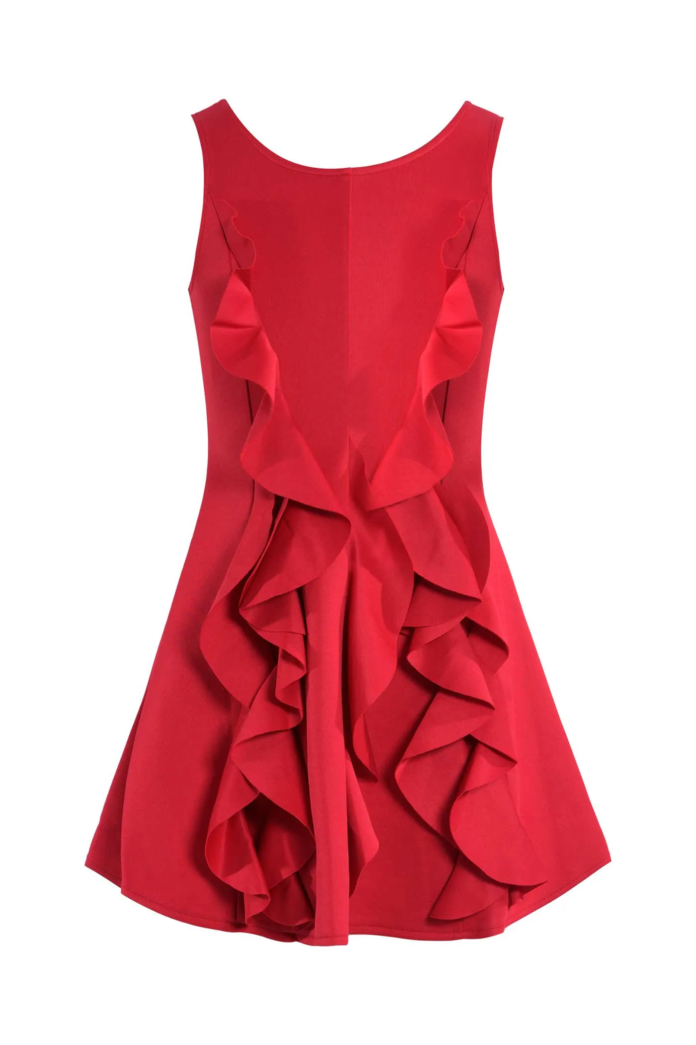 Big Girls Sleeveless Ruffle Dress