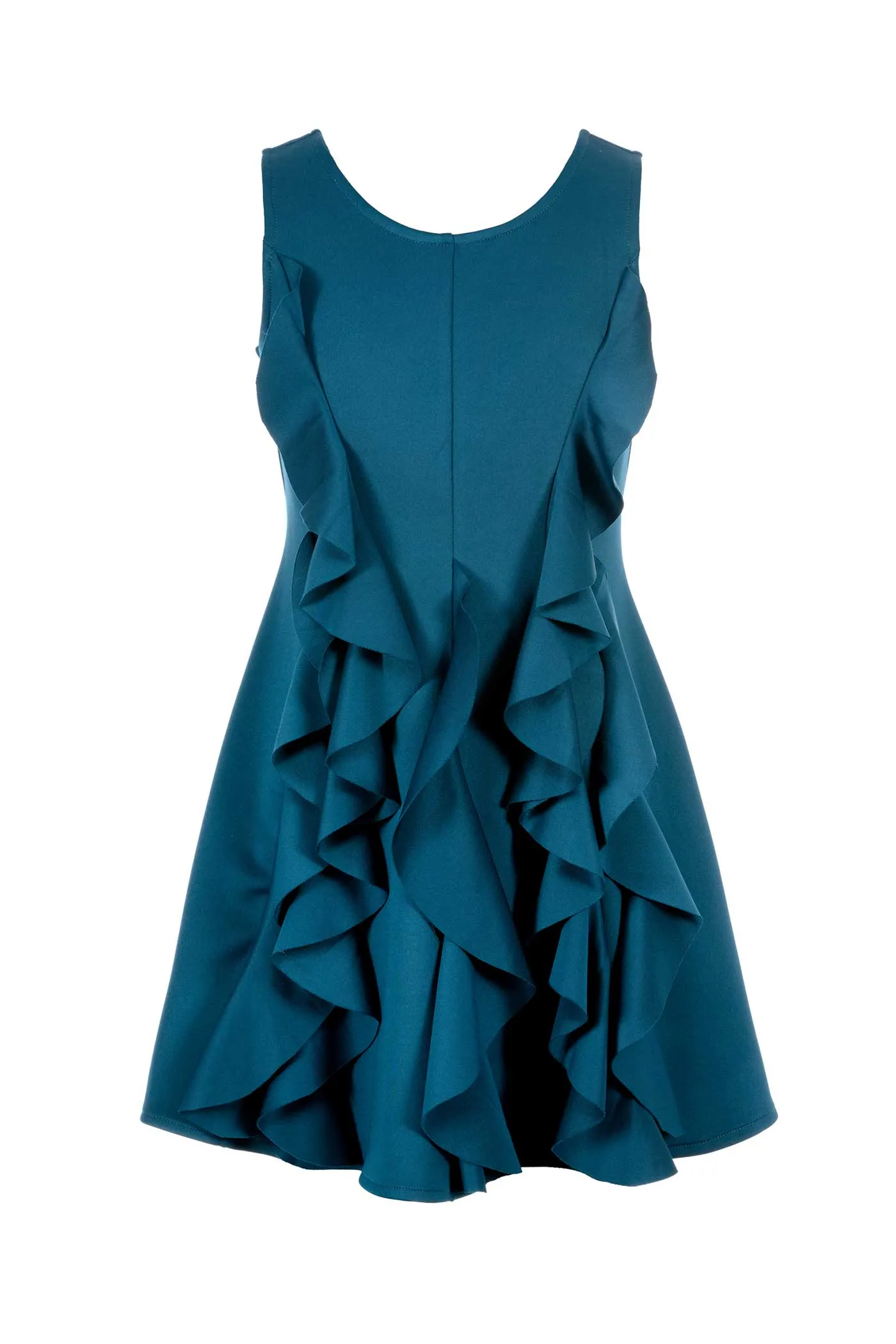 Big Girls Sleeveless Ruffle Dress