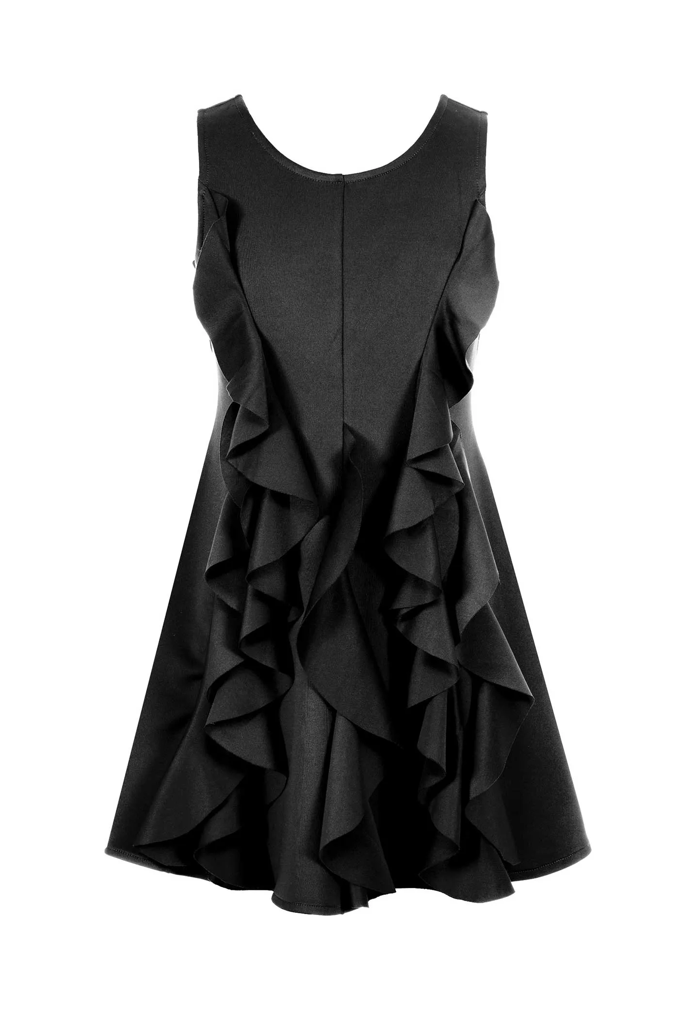 Big Girls Sleeveless Ruffle Dress