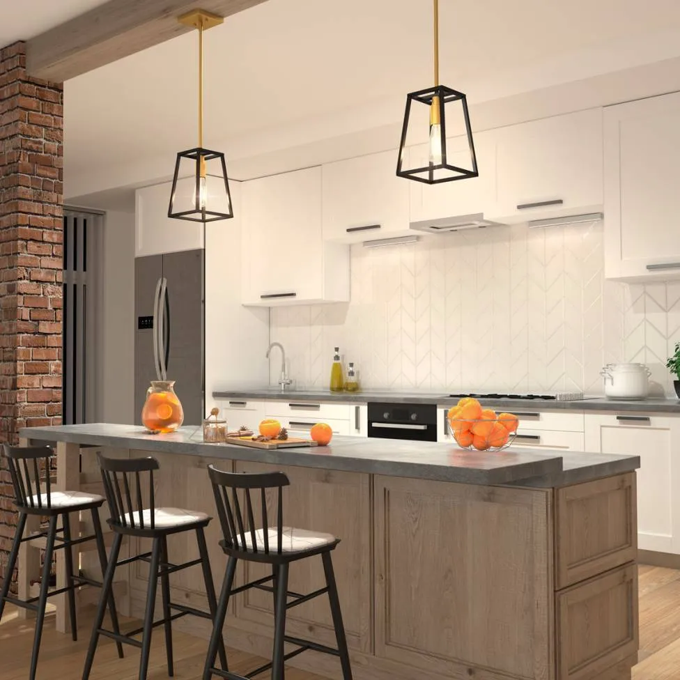 Carter Pendant Light Black and Gold