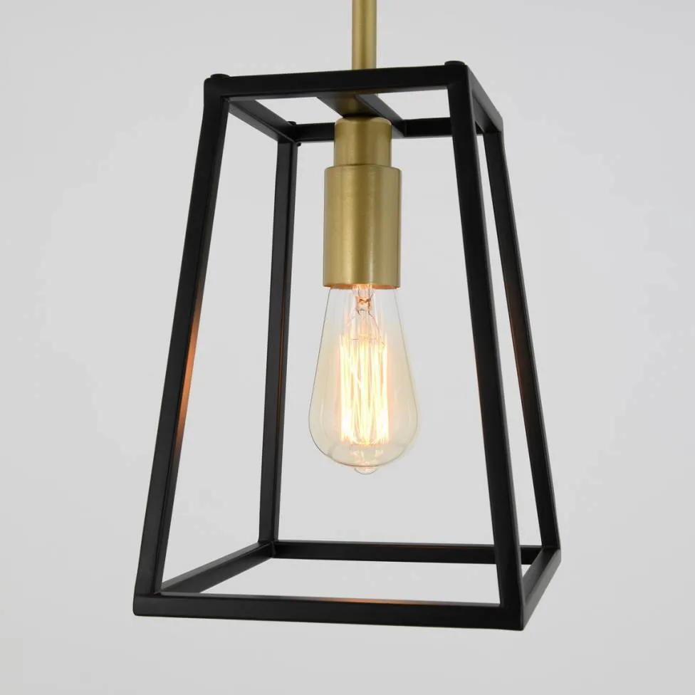 Carter Pendant Light Black and Gold