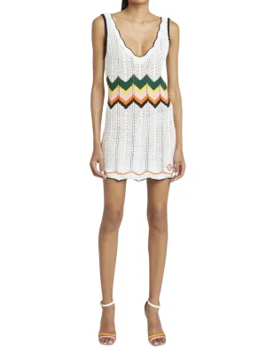 Casablanca CHEVRON LACE DRESS