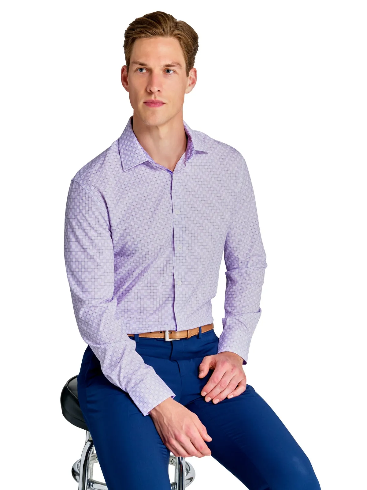 Checkered Performance Dress Shirt