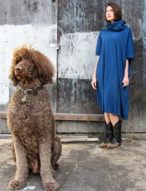 Chunky Cowl Below Knee Kaftan