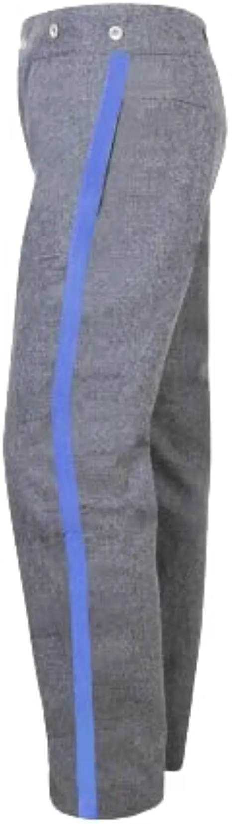 Civil War CS Grey Trouser with 1.5 inch Sky/Yellow/Red/Black/Navy Rank Stripe-Mens Civil War Trousers