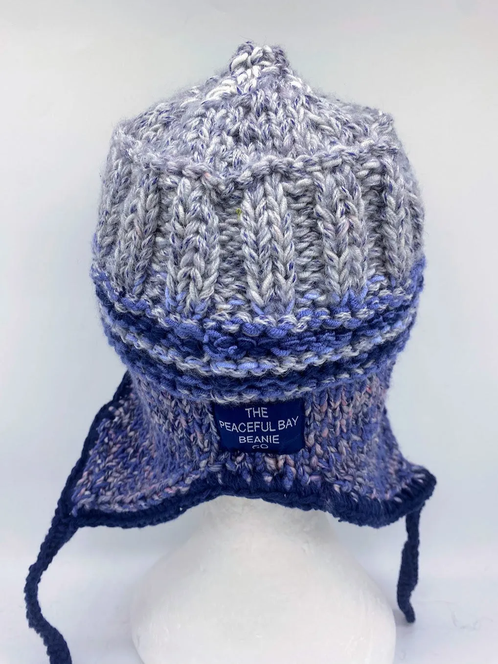COASTAL BEANIE -Grey/Blue-Medium/Large