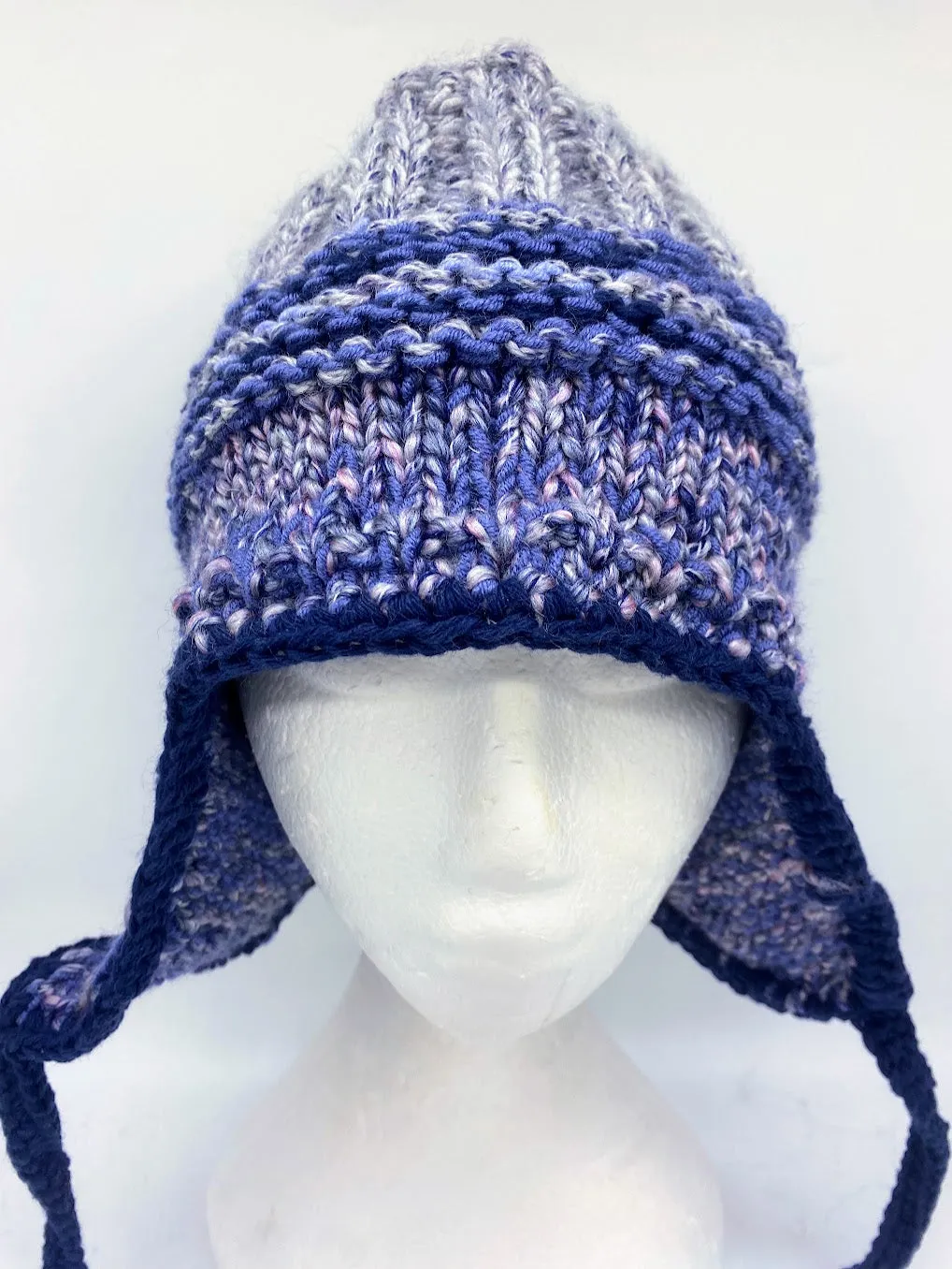 COASTAL BEANIE -Grey/Blue-Medium/Large