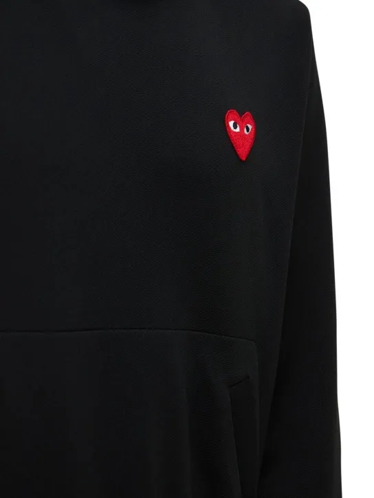 Comme des Garçons Play   Mini heart patch jersey hoodie 
