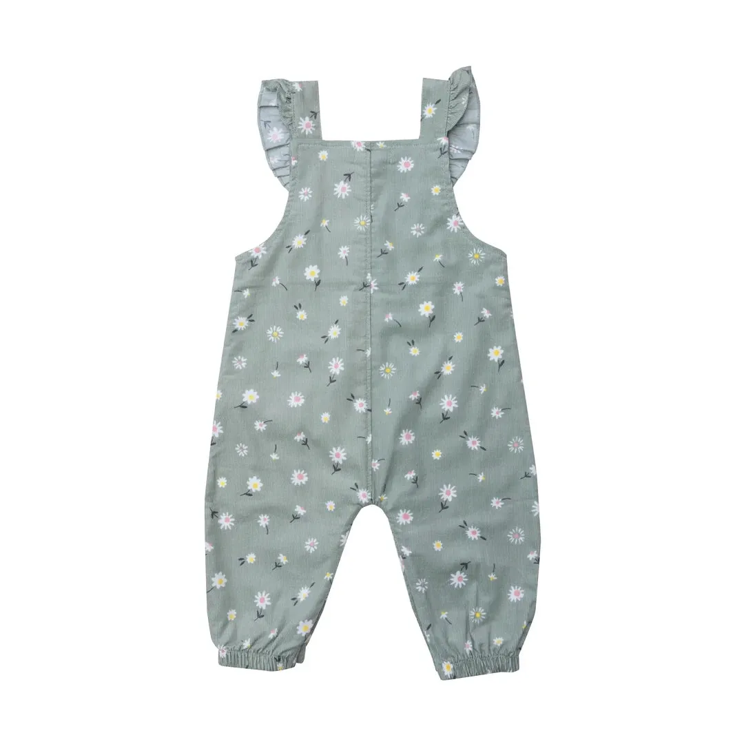 Daisy Play Ruffle Corduroy Overalls