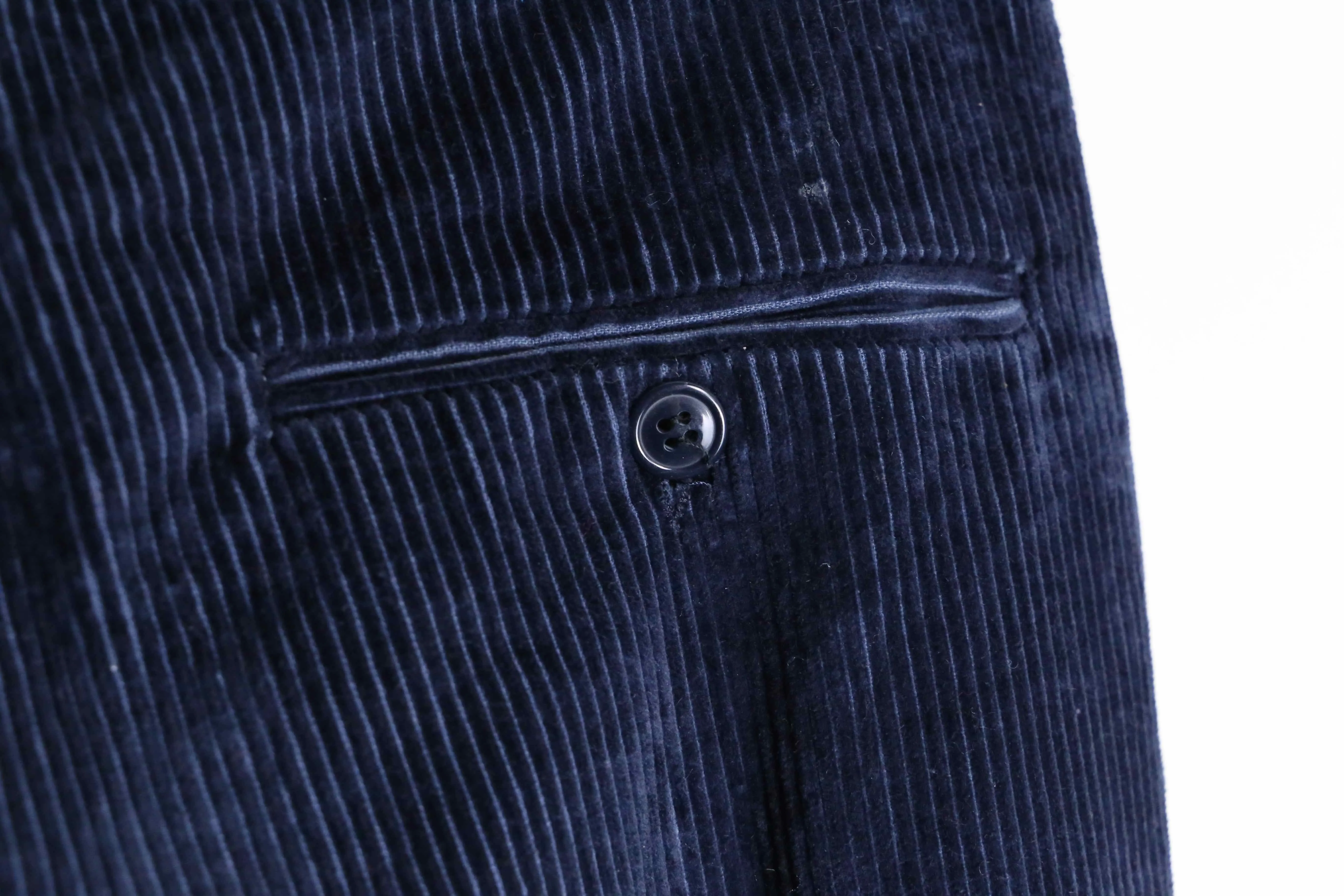 dark blue color corduroy tapered pants