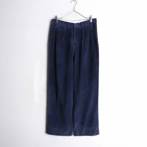 dark blue color corduroy tapered pants