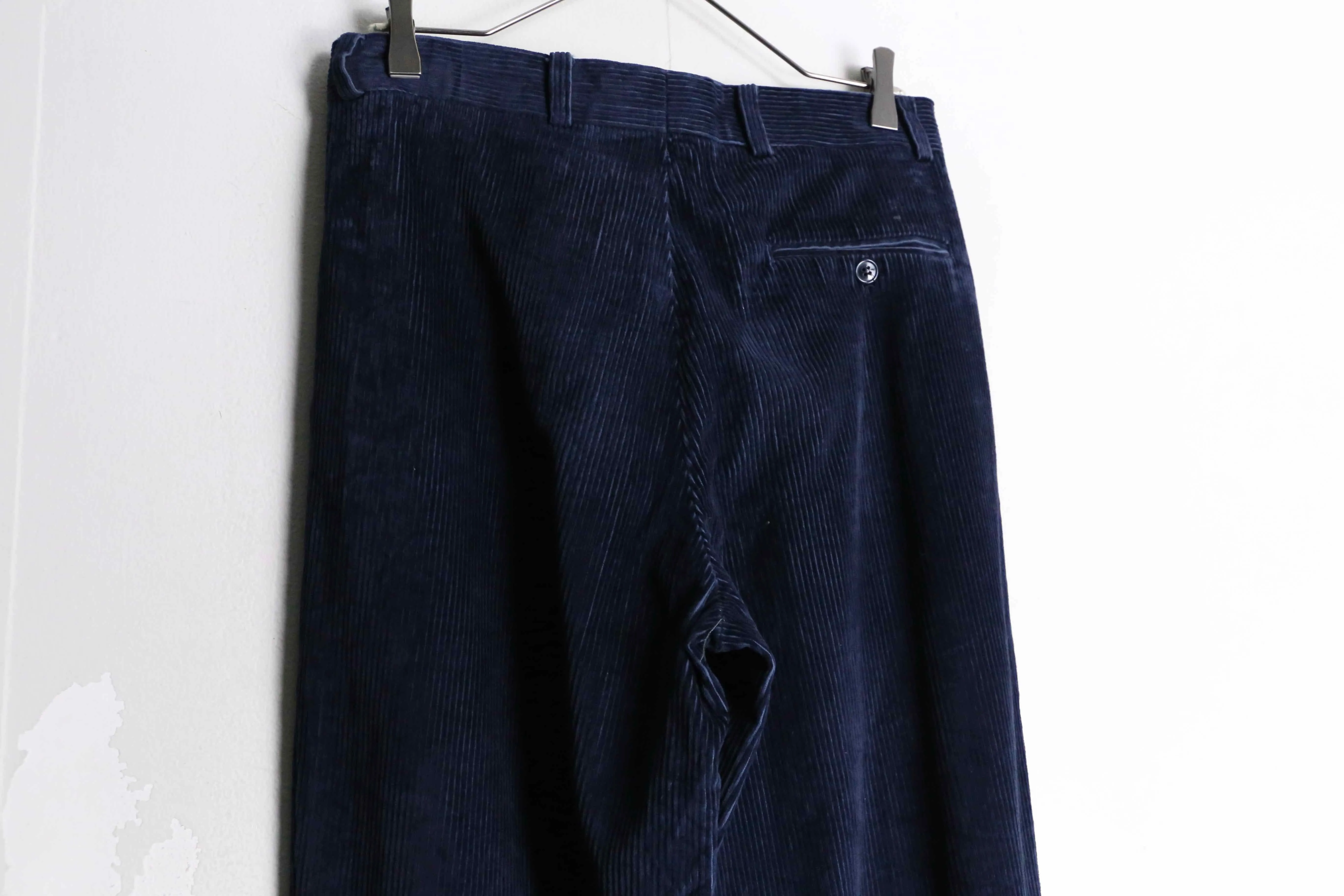 dark blue color corduroy tapered pants