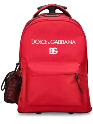 Dolce&amp;Gabbana   Logo print nylon rolling backpack 