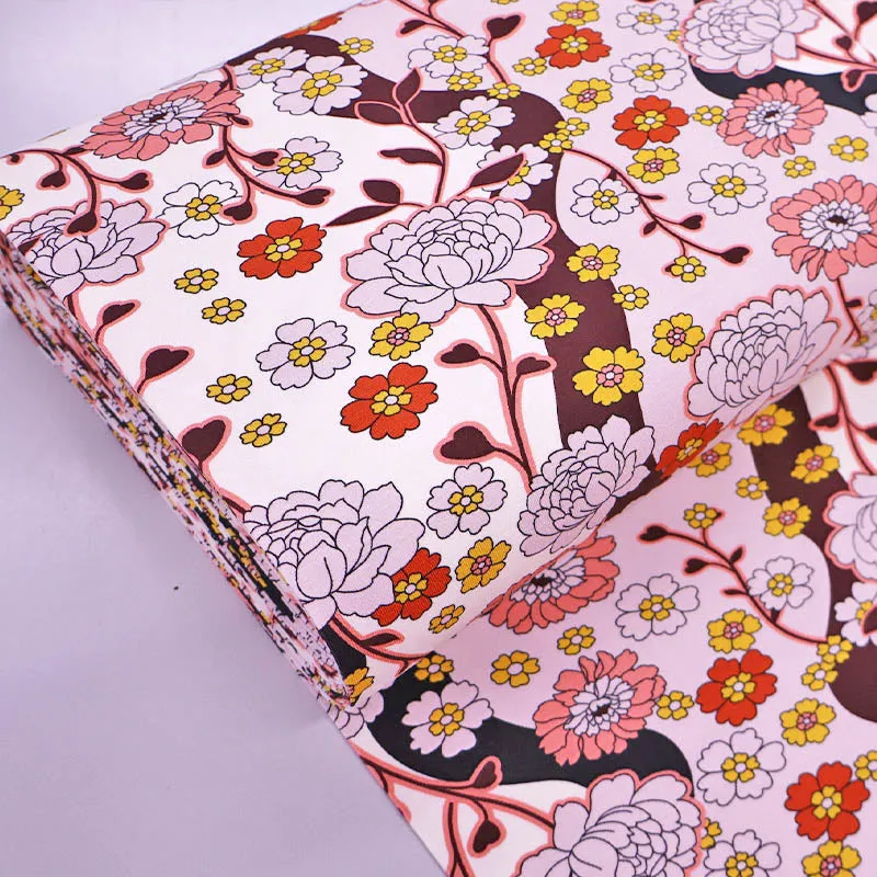 Dressmaking Cotton Elastane Jersey - Pink - Pretty