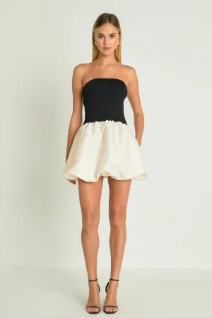 Endless Rose - Strapless Voluminous Mini Dress