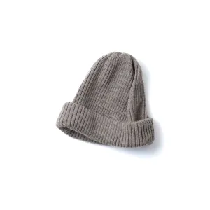Extra Fine Merino Roll Up Beanie - Gray