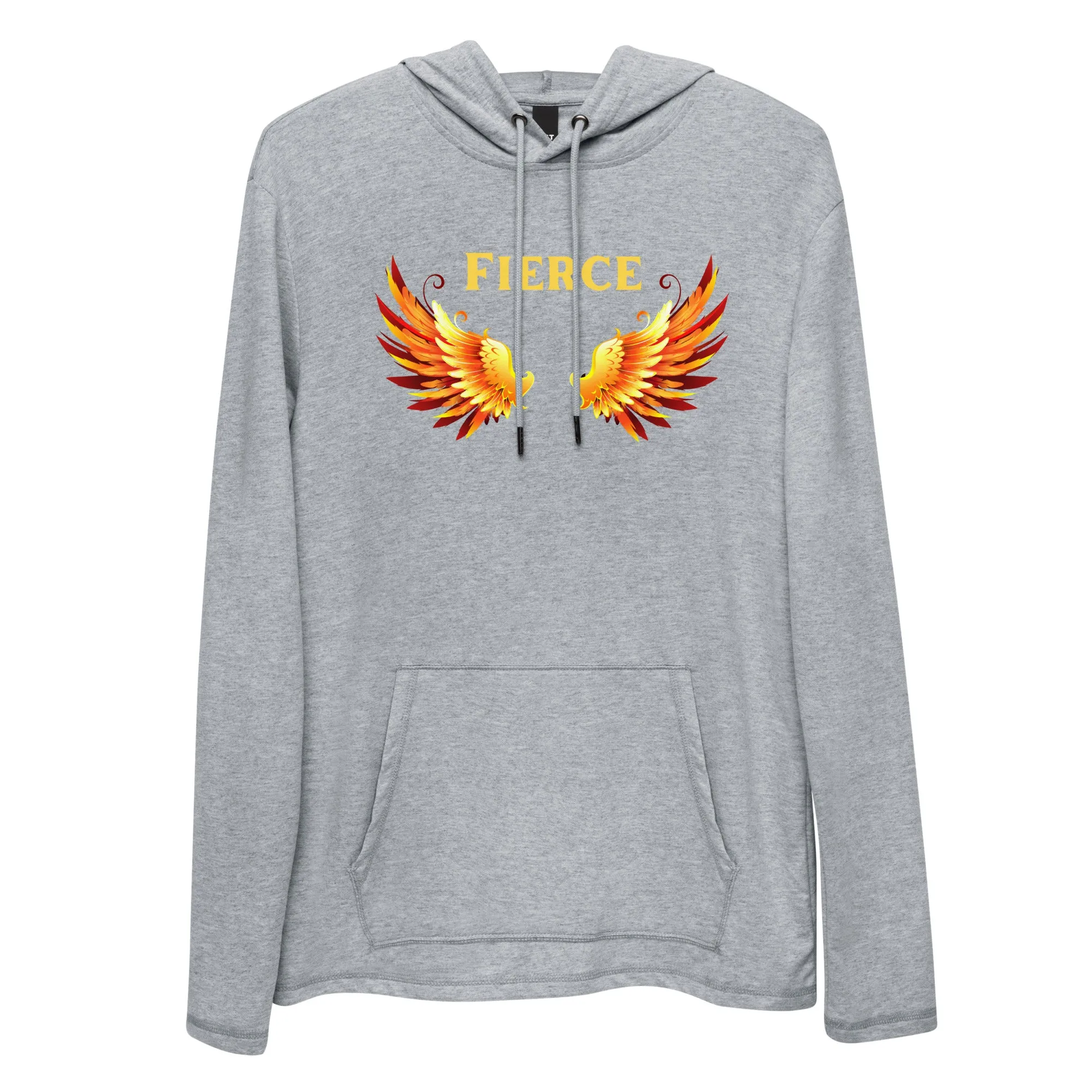 Fierce Angel Wings Fire - Unisex Lightweight Hoodie, comfy, soft