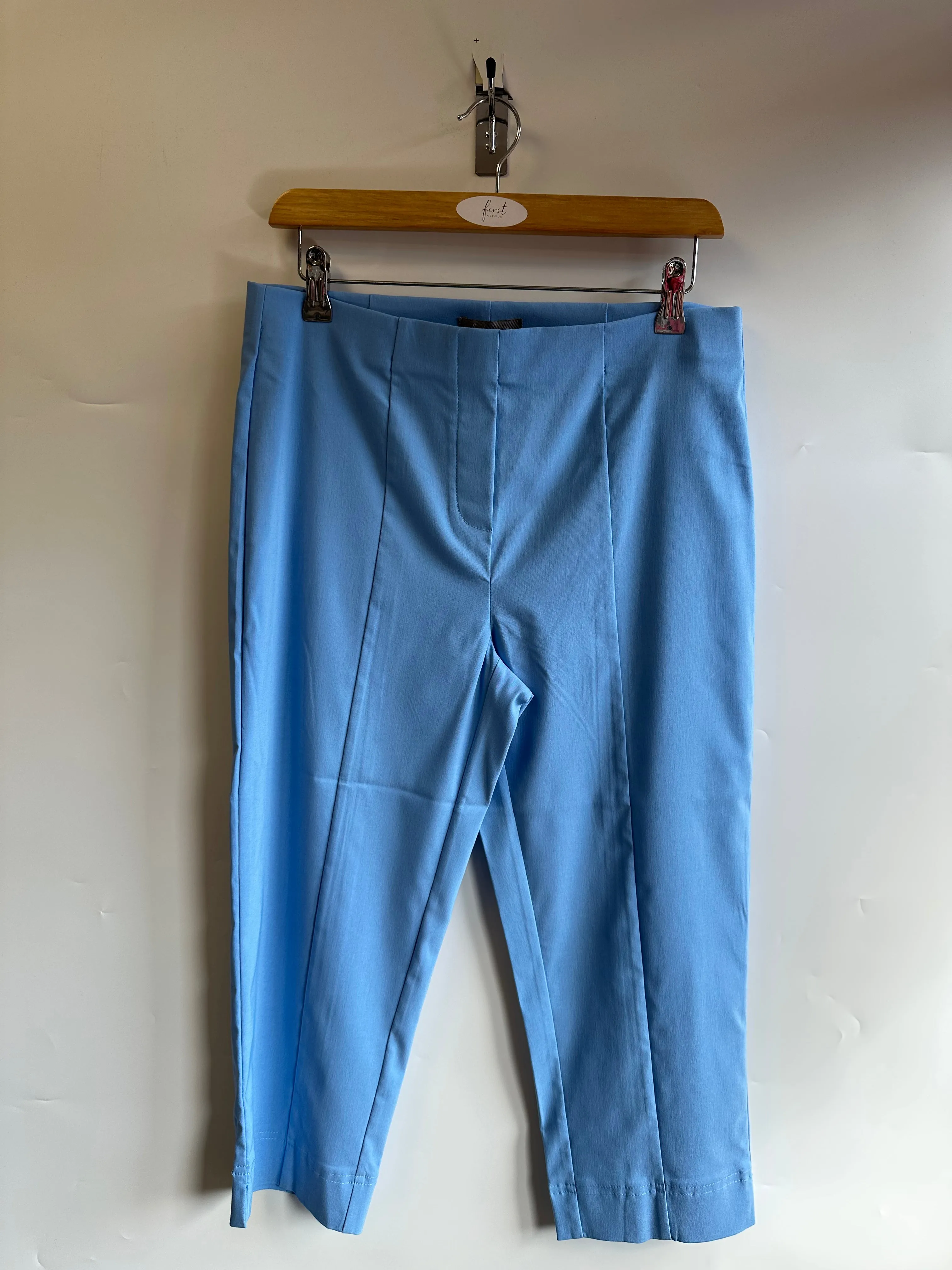 First Avenue 12 Blue Seam Detail Crop Trousers - 2408