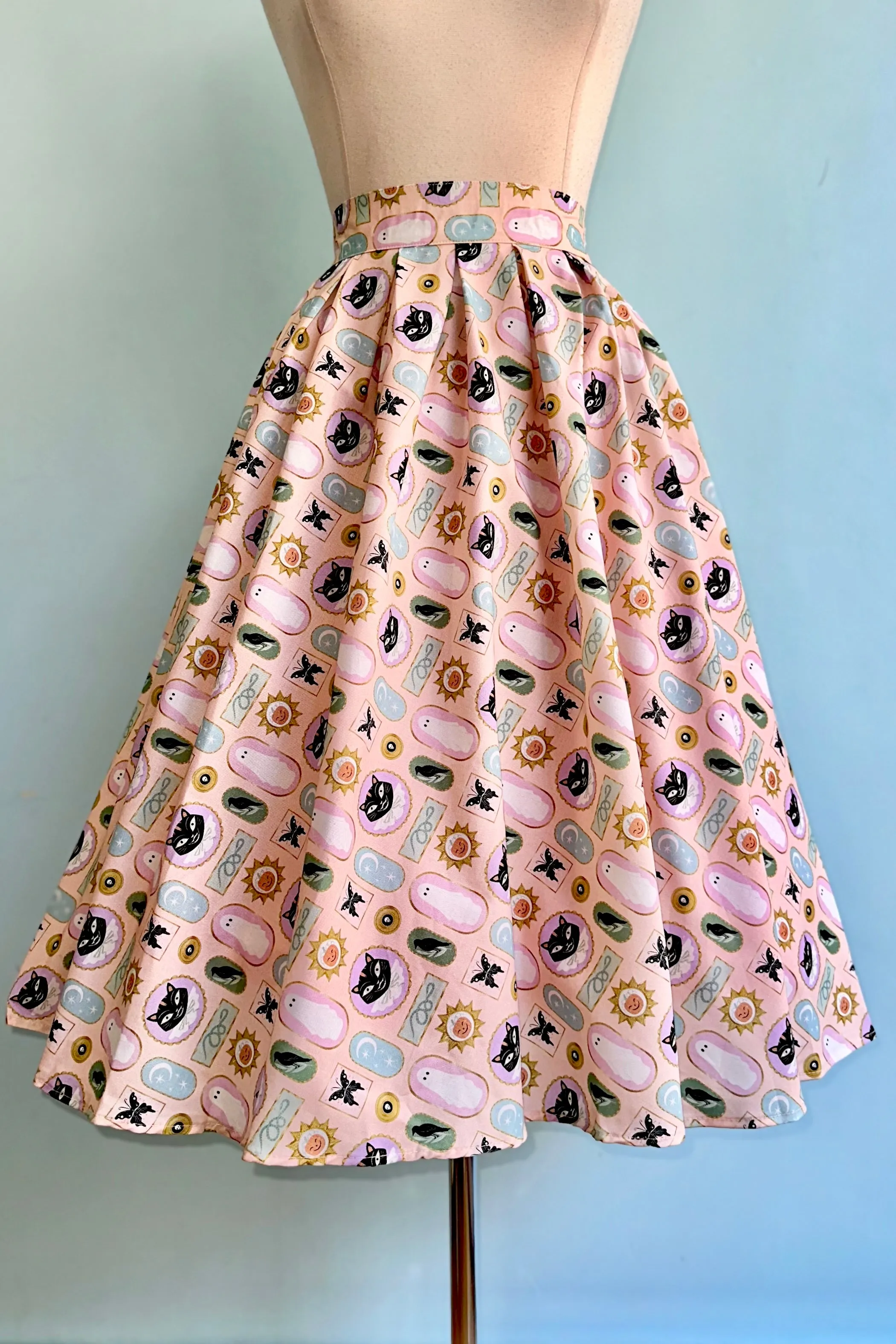Framed Halloween Doris Skirt in Blush by Retrolicious